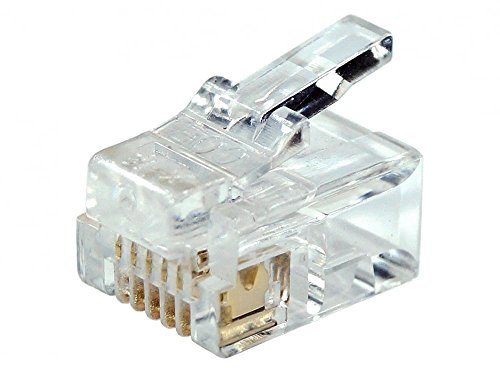PCSL® RJ11 / RJ12 Crimp Ends/Connectors/Plugs for Crimping Telephone & ADSL Cables (RJ12 Plug - 6P6C - Pack 50)