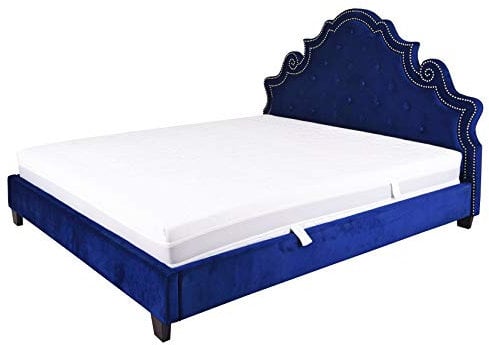 unbekannt Bett 180x200cm Samtbett Ehebett französisch Polsterbett Barock Doppelbett fha029 Palazzo Exklusiv
