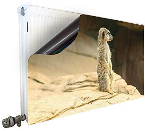 Smagnon Magnet Heizkörperverkleidung Heizkörperabdeckung Heizung Schutz Motiv Erdmännchen, Heizkörper Höhe:60 cm, Heizkörper Länge:60 cm