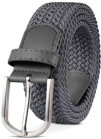 TANGCHAO Stoffgürtel Stretchgürtel Elastik Flechtgürtel Geflochtener und Elastischer Dehnbarer Gürtel für Damen und Herren Breite 3.3cm HUI-105cm