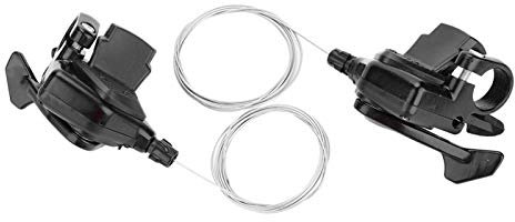 Alomejor 1 Paar Fahrrad Schalthebel 3X7 / 8/9-Gang Fahrradgetriebe Schalthebel Links/Rechts Fahrrad Schaltwerk für Outdoor Radfahren Mountainbike (3 * 9 Speed)