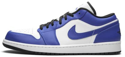 Nike Air Jordan 1 Low, Scarpe da Basket Uomo, White/Hyper Royal-Black, 45.5 EU
