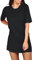 Fashion Star Womens Ladies Tunic Pullover Oversized Short Sleeve Round Neck Baggy T-Shirt Mini Dress | Tunic Dress | Pj Dress | Casual Tops | T-Shirt Dress Black M/L (UK 12/14)