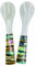 Wenplus Lot de 2 cuillères à caviar de 10 cm fabriquées à la main en nacre avec poignée ronde et une boîte de rangement en plastique – Blanc, style A