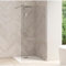 KINEDO Paroi de Douche Fixe 198,3 X 80 Smart Design Solo profilé Chrome Verre Transparent