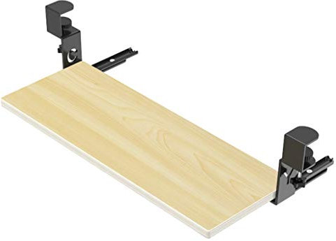 Handgelenkauflagen Hua Ergonomisches Keyboard-Tablett Mit Schiebeschiene-Desk-Extender, Handgelenkstütze-Verlängerungskarten, 2 Größen (Color : Wood Color, Size : 55x24cm)