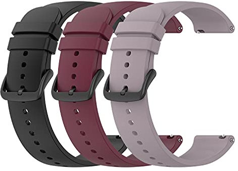 Chofit Armbänder kompatibel mit Judneer P22B/P32H/TS11 Armband, 3er-Pack weiche Silikon-Sportbänder Ersatz Schnellverschluss Armband Armband 20mm (3A)