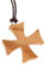 Kreuz von Malta Anhänger aus Olivenholz