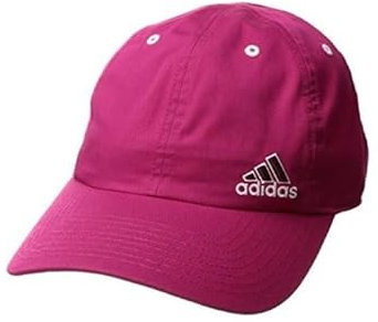 adidas Women's AEROREADY C Squad Cap, Adjustable Strap - Bold Pink/Maroon/White