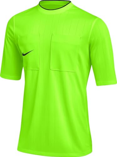 Nike Mens Jersey M NK DF Ref II JSY SS 22, Volt/Black, DH8024-702, S