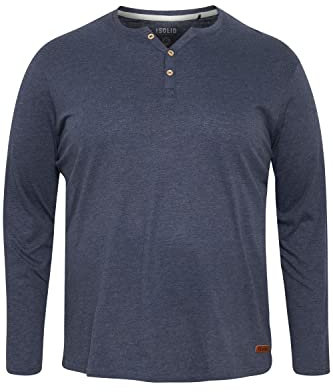 !Solid SDVolko BT Herren Big & Tall Longsleeve Langarmshirt Shirt, Größe:5XL, Farbe:INS BL Mel (7989915)