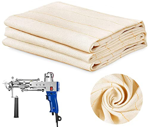 79 × 59 Tufting Cloth with Marked Lines, Tufting Fabric Monk Cloth with Positioning Marked Line, Punch Needle Needlework Fabric for Tufting Gun, Rug-Punch, Punch Needle, Rug Hooking