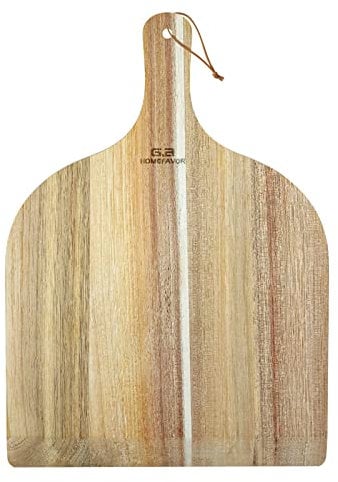 G.a HOMEFAVOR Acacia Wood Pizza Peel 12 Large Pizza Paddle for Oven or Grill, Wood Pizza Spatula