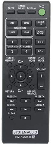 VINABTY RM-AMU186 Telecomando Sostituito Adatto Per Sony Music Audio Stereo System MHC-EC719iP MHC-EC919iP MHC-EC619iP HCD-EC719iP HCD-EC919iP HCDEC719iP HCD-EC919IP MHC-EC719IP MHC-EC919IF