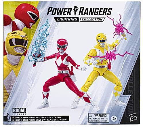 Power Rangers Lightning Collection Mighty Morphin Yellow Ranger & Red Ranger Swap Jason & Trini Boom Comics 2er-Pack 15,2 cm Actionfiguren