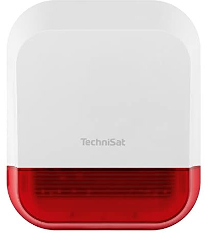 TechniSat TECHNISMART Außensirene - Erweiterung für das TECHNISMART Alarmsystem (Einbruchalarm, 115 dB Lautstärke, rot blinkendes Licht, IP54, kabelloser Batteriebetrieb, einfache Einbindung)