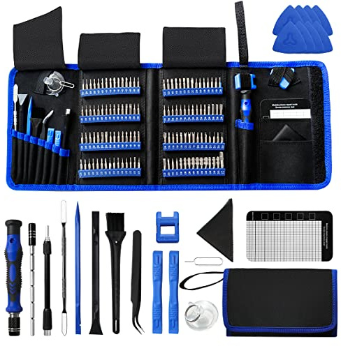 142-in-1 Elektronik-Reparaturwerkzeug mit 120 magnetischen Bits, professionelles Computer-Reparaturwerkzeug, Präzisions-Laptop-Schraubendreher-Set, für alle Handys, iPad, Macbook mit tragbarer Tasche