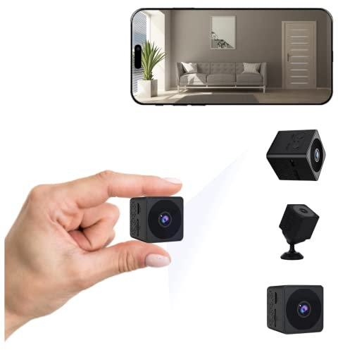 LUMICAST Mini Spy Camera, Wireless Hidden indoor Camera for Home Security, Baby Monitor, Pet Watching with Night Vision, Motion Detection and Push Alerts