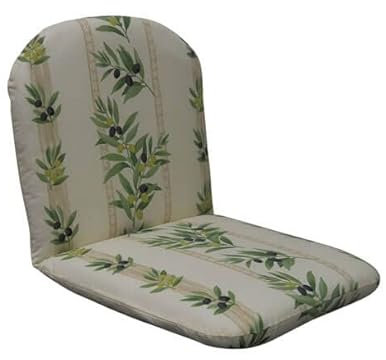 Angerer Freizeitmöbel GmbH Auflage für Gartenmöbel - Stuhlauflage niedrig Made in Germany (Beige-Grün Olive)