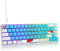 SOLIDEE mechanische Gaming Tastatur 65 Prozent,68 Tasten kompakte mechanische Tastatur RGB Hintergrundbeleuchtung,65 Prozent Tastatur mechanisch QWERTY,Roter Schalter für Win/Mac PC Laptop(68 Blue)