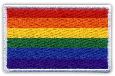 Rainbow LGBT Pride Flagge – magnetische Rückseite – bestickter Aufnäher/Abzeichen/Emblem