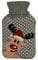 Wärmflasche mit Hülle I Kleine Grau Wärmflasche Cover I Rentier Tiere Design I 850ML I 100% Polyester I 28x18cm