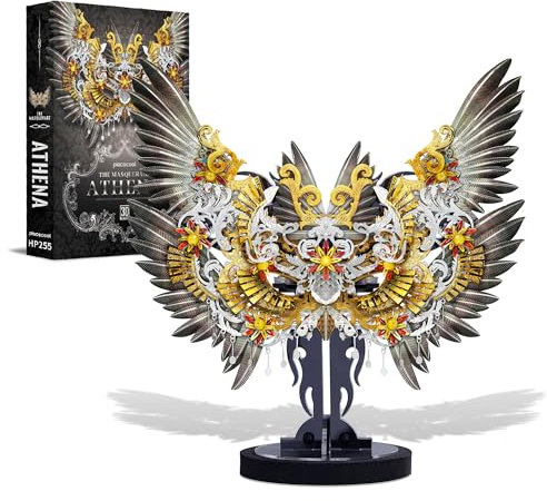 Piececool 3D Puzzle Metall Maskenball Athena, 3D Metall Puzzle Masken für Maskenpartys, 340 Edelstahl, PieecoolAthena Ganzes Metall, Geburtstagsgeschenk, Modellbausatz Erwachsene, 118 Teile