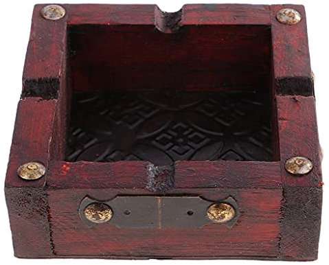 CULPRT Vintage Holz Aschenbecher Zigarette Zigarre Handgefertigt Zigarettenkoffer 4 Zigarettenhalter Raucherzubehör, Wohndekoration
