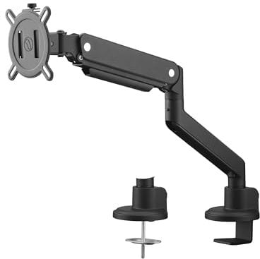 One For All Universal-Monitorarm für 13-35 Zoll – VESA 75/100 mm – Höhenverstellung – Neigen (140°), Schwenken (180°) und Drehen (360°) – Max. Gewicht – 10 kg pro Bildschirm – Schwarz (DM4110)