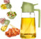 ölsprüher 2 in 1, 500ml Öl Sprühflasche für Speiseöl, Ölflasche ausgießer und Sprüher,Olivenöl spray,Essig Sprayer Spender,zum Kochen,Backen,Grillen und Salat,Ölflasche Perfekt zum Kochen (Grün)