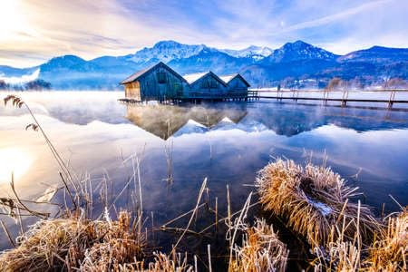 adrium Holz-Bild 60 x 40 cm: Kochelsee - Bayern - Deutschland - Europäische Alpen (118401744)
