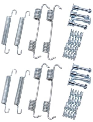 2 Set SHLPDFM Rear Parking Handbrake Brake Shoe Fitting Kit 160mm 105-0801, KIT965, LY1297, MBA801, SFK335 BSF0801B Compatible with BMW 3 SERIES E46 1998-2006