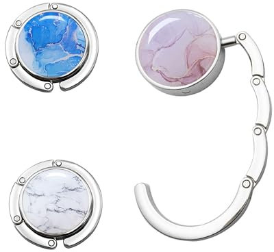 3 Pezzi,Gancio Borsa Da Tavolo,Gancio Portamonete Pieghevole,Gancio Portaborse Pieghevole Antiscivolo,Gancio Appendi Borsa Tascabili,Gadget Per Le Donne Per Ristoranti, Caffè, Scrivanie, Bar