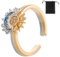 VYIBPDY Pandora Ring Sonne Mond Ring Verstellbar,Herz Ring Set Gold Damen Ringe Silber,Matching Rings Freundschaftsringe Sonne und Mond Ring,Sun and Moon Ring Schmuck Dupes Ringe für Paare