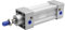 Zylinder der SI50-Serie, Bohrung 50 mm, Hub 25–300, doppeltwirkender Einstangenzylinder(X75S)