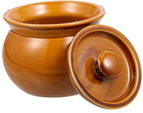 Ceramic steaming bowl，Crock Braiser Pan with Lid Steaming Cup Stew Pan Stew Pots with Lids Cooking Stock Pot Rice Bowls Kitchen Soup Stewing Pot Braising Pan with Lid Multi-function Soup Pot Ceramics