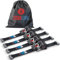 Sangles a Cliquet Automatique 3m 50mm pour Rail d'Arrimage Universel LC 750daN, 1500daN en U | Arrimage à Enrouleur Automatique de Sangle | pour Utilitaire Fourgon Camion Remorque avec Rails | Lot x4