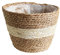 Pots de fleurs en pot noir - Panier tissé - Panier de paille - Pour terrasse, pelouse et jardin - En plastique - 30 cm de diamètre (L, L)