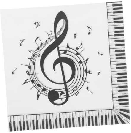 SEWOART Festival-servietten 20 Stück Papierservietten Mit Musiknoten Vielseitige Themendekoration Für Geburtstags- Feiertags- Und Dinnerpartys