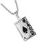 WRITWAA Queen of Spade Poker Muster Edelstahl Halskette Männer Halskette Modeschmuck