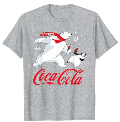 Coca Cola Ours polaire et pingouin de Noël T-Shirt