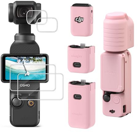 Rszfnjxry Protection d'écran en silicone pour DJI Osmo Pocket 3 Accessoires Rose
