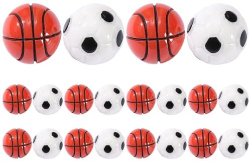 Happyyami 20-Teiliges Set wohnzimmerdeko wohnaccessoires Spielzimmerdekoration bastelzeug Spielhaus-Dekoration Mini-Zappelspielzeug Kleiner Basketball Netz Feenhaus Zubehör DIY zubehör Harz