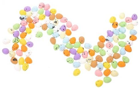 JOINPAYA 100stücke Ostereier Aus Buntem Schaum Dekoration Für -projekte Kunsthandwerk Und Ostern Simulationseier Für Bastelbedarf Und Festtagsdekoration