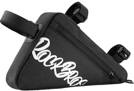 ROCKBROS Rahmentasche Fahrrad Dreieckstasche für MTB Rennräder Ebike Triangle Bag Fahrradtasche Rahmen Werkzeugtasche 0,8L Schwarz