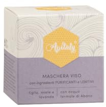 Apitaly Purifying and Soothing Face Mask – Klärende Gesichtsmaske mit Kaolin, Honig, Lavendel & Thermalwasser – Für fettige, unreine & Mischhaut – Sanfte Pflege für ein mattiertes Hautbild
