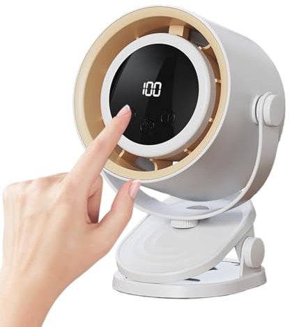 Genérico Ventilador Pequeño Sin Aspas, Ventilador Compacto Y Silencioso, Herramienta Eléctrica Portátil Con Luz Ambiental Nocturna, USB Y Pinza Para Escritorio, Hogar, Cocina Y Dormitorio