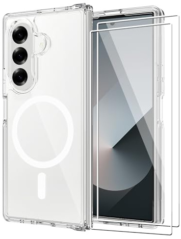 STARRYNOVA Cover Compatibile con Samsung Galaxy Z Fold 7, Clear | Custodia Magnetico Compatibile con Wireless Charging Transparent PC Case