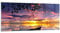 Wandbilder Dekoration Wohnzimmer Boot Sonnenuntergang See Himmel Panorama Bilder auf Glas 120x50cm Glasbild Schlafzimmer Küche Wand Kunstdruck Art Groß Wanddeko Bild im Glas Modern GAB120x50-2967
