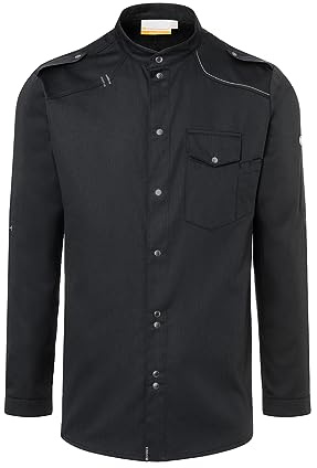 Karlowsky Herren Kochhemd New-Identity Stehkragen Druckknöpfe 50% Polyester, 50% Baumwolle